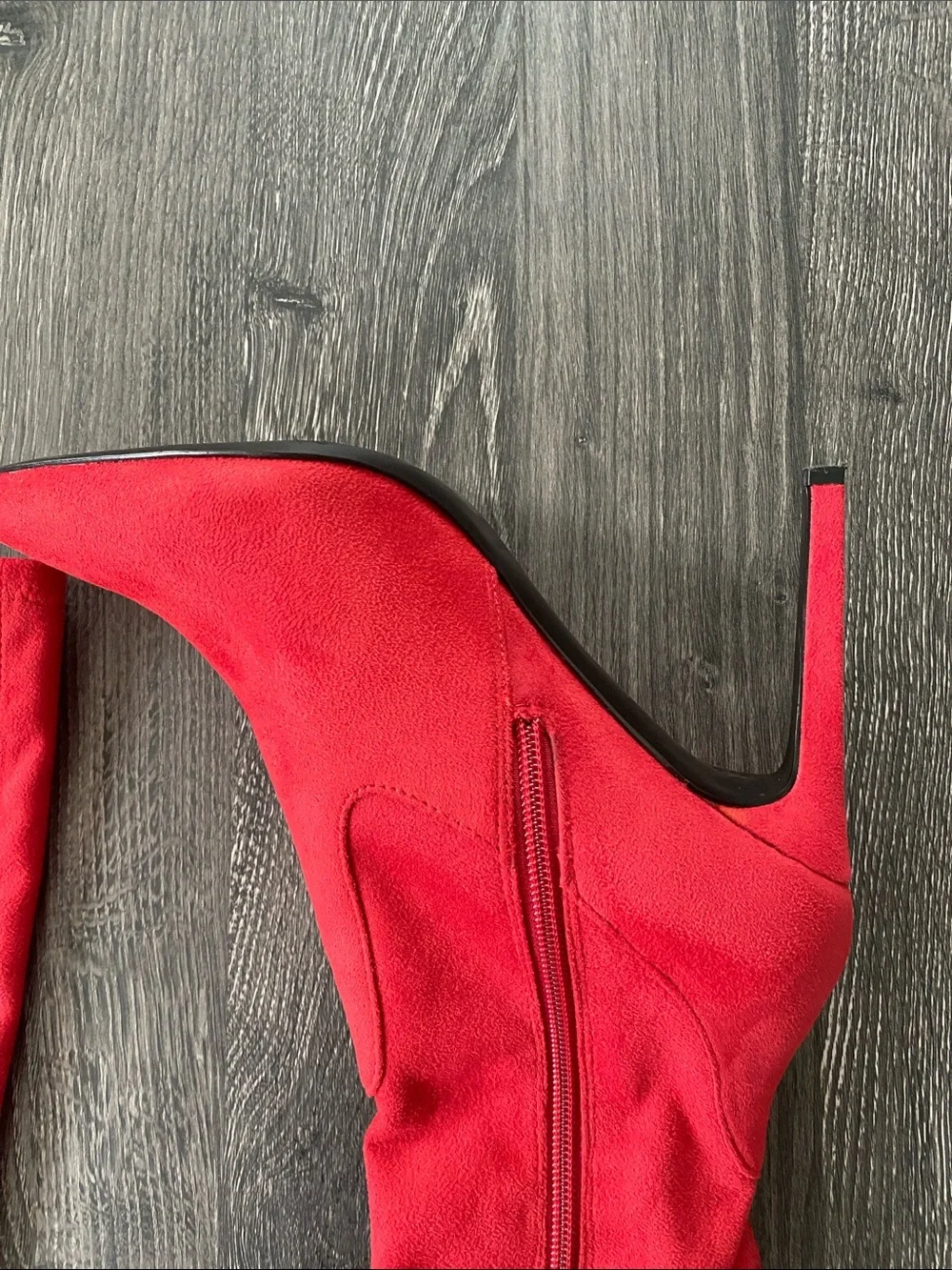 Nine West Red Over-the-Knee Stiletto Boots